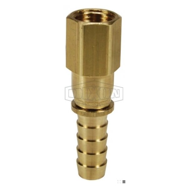 1/4 in HOSE BARBX 3/8 in F PTF-SAE SWL BRASS